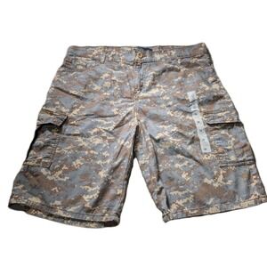 Digital Camo Cargo Shorts Size 38 Bermuda Cherokee Mens NWOT